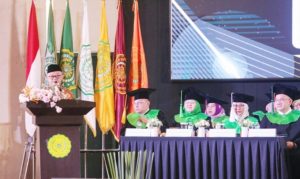 Mendikdasmen Hadiri Pengukuhan Empat Guru Besar UMJ