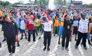 Pecahkan Rekor MURI, 2.500 Peserta Senam Anak Indonesia Hebat di Sorong
