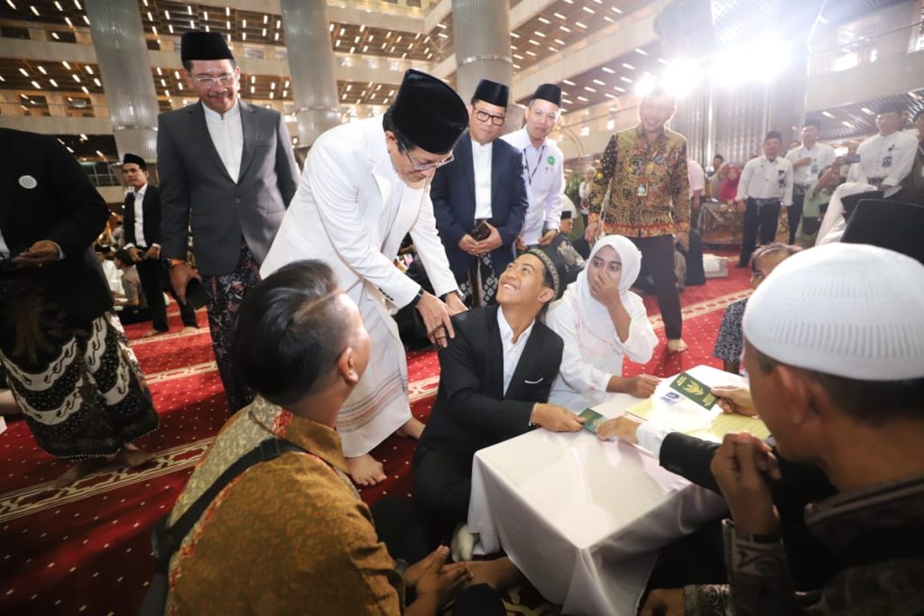 Peaceful Muharam, Kemenag Gelar Nikah Massal 100 Pasangan di Masjid Istiqlal