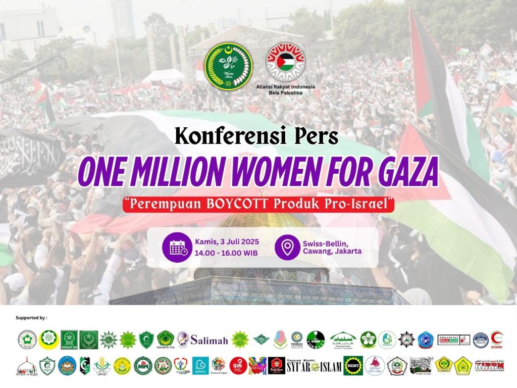Gelar Aksi Damai Bela Palestina : “One Million Women For Gaza”
