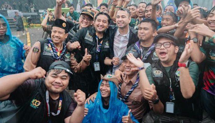 “Raffi Ahmad Kagum: Ribuan Peserta WMSJ Tetap Semangat Meski Diguyur Hujan Deras”