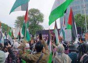 UBN Tak Percaya Janji Damai Zionis dan Amerika di Depan Kedubes AS