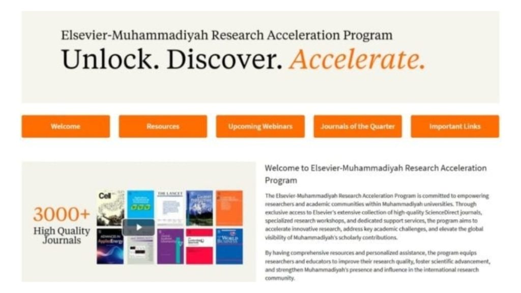 Majelis Ditktilitbang PP Muhammadiyah Kerja Sama dengan Elsevier Percepat Riset dan Berdampak