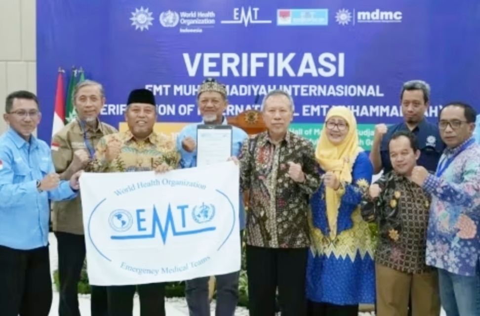 Muhammadiyah Menjadi EMT Pertama di Indonesia Terverifikasi Standar WHO